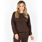 Sweater tekst 3D - Espresso